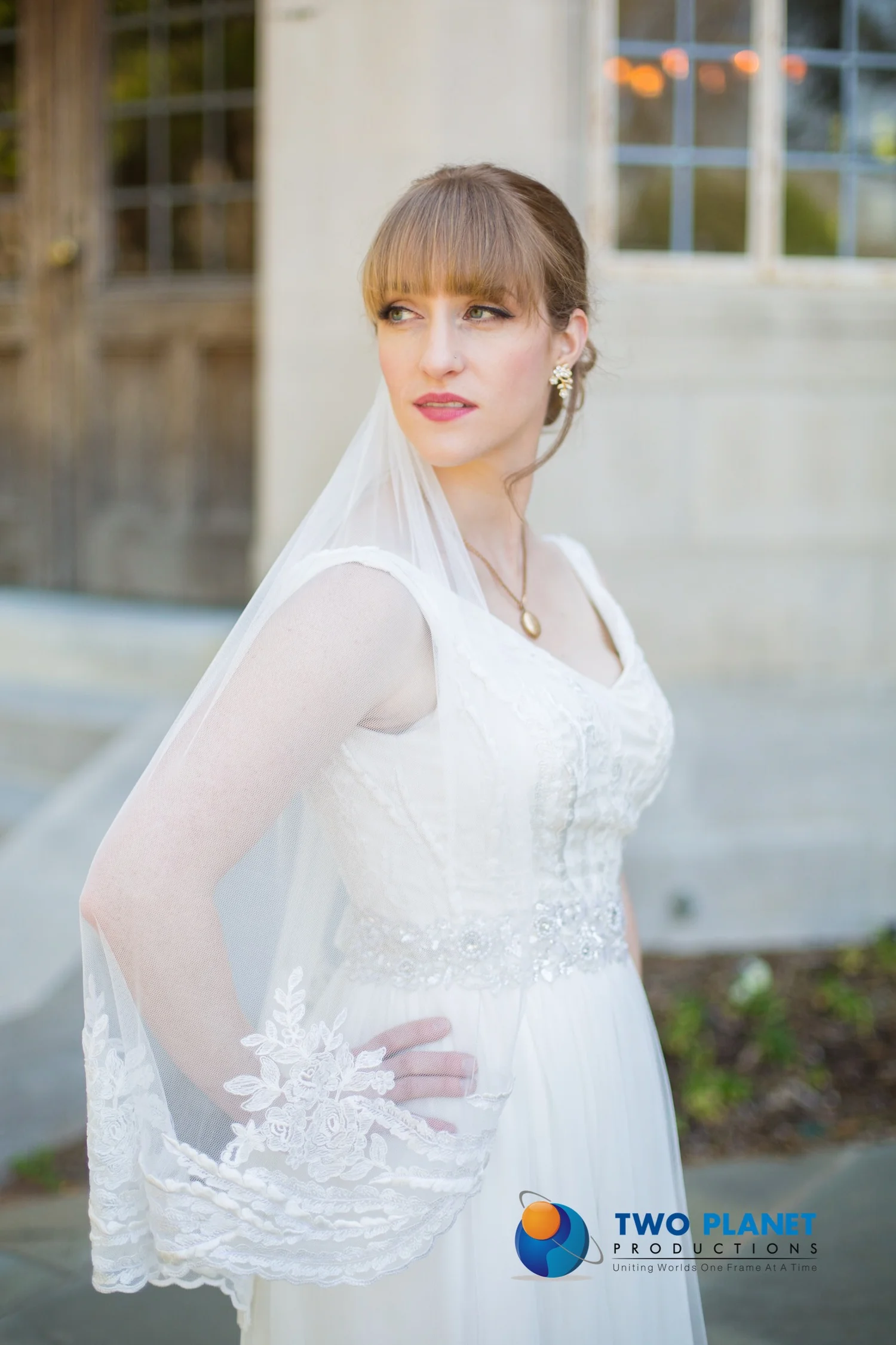 Bridal Couture by Sonni custom lace wedding dress Amelia veil